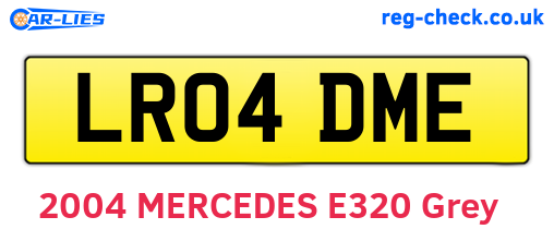 LR04DME are the vehicle registration plates.