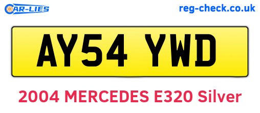 AY54YWD are the vehicle registration plates.