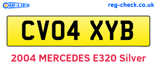 CV04XYB are the vehicle registration plates.