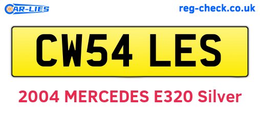 CW54LES are the vehicle registration plates.