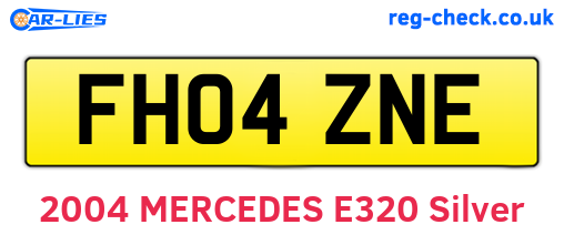 FH04ZNE are the vehicle registration plates.