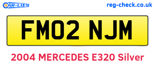 FM02NJM are the vehicle registration plates.