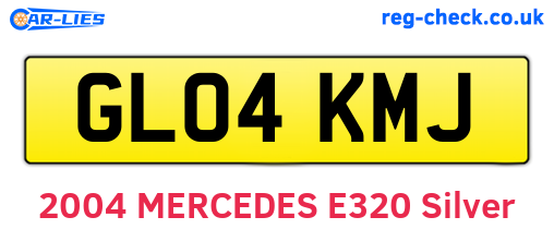 GL04KMJ are the vehicle registration plates.