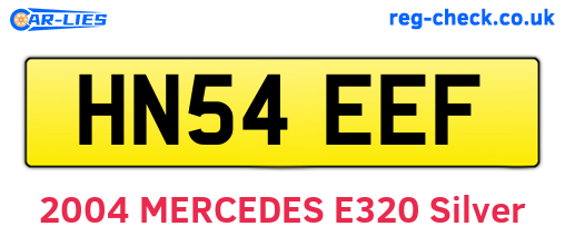 HN54EEF are the vehicle registration plates.