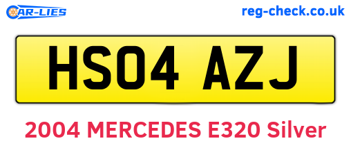 HS04AZJ are the vehicle registration plates.