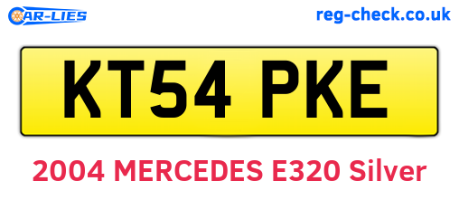 KT54PKE are the vehicle registration plates.