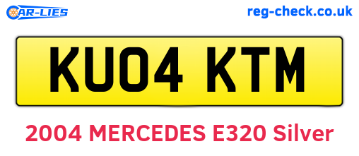 KU04KTM are the vehicle registration plates.