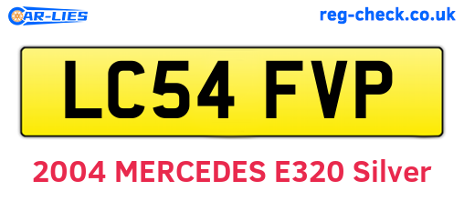 LC54FVP are the vehicle registration plates.