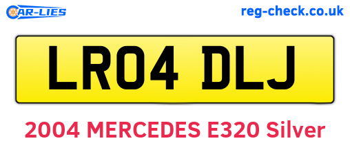 LR04DLJ are the vehicle registration plates.