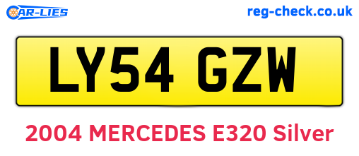 LY54GZW are the vehicle registration plates.