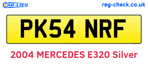 PK54NRF are the vehicle registration plates.