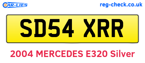 SD54XRR are the vehicle registration plates.