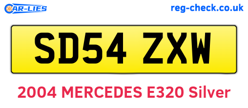 SD54ZXW are the vehicle registration plates.