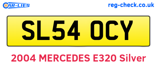 SL54OCY are the vehicle registration plates.