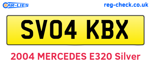 SV04KBX are the vehicle registration plates.