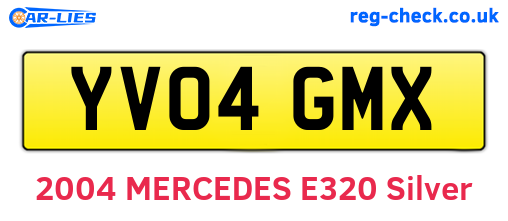 YV04GMX are the vehicle registration plates.