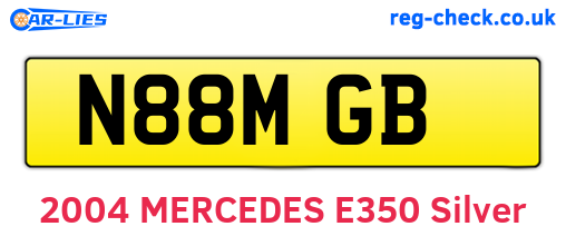 N88MGB are the vehicle registration plates.