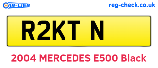 R2KTN are the vehicle registration plates.