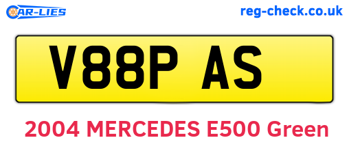 V88PAS are the vehicle registration plates.