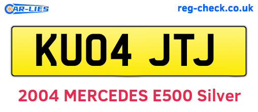 KU04JTJ are the vehicle registration plates.