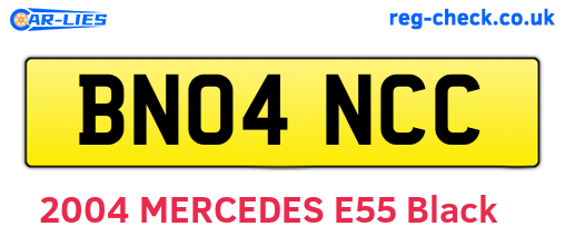 BN04NCC are the vehicle registration plates.