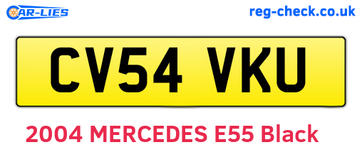 CV54VKU are the vehicle registration plates.