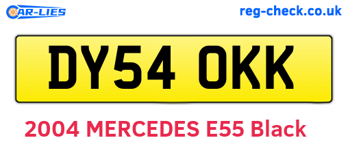 DY54OKK are the vehicle registration plates.