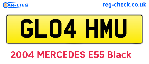 GL04HMU are the vehicle registration plates.