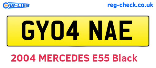 GY04NAE are the vehicle registration plates.