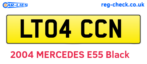 LT04CCN are the vehicle registration plates.