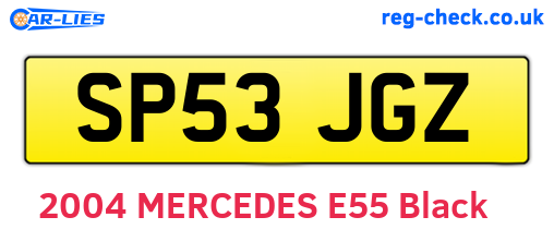 SP53JGZ are the vehicle registration plates.