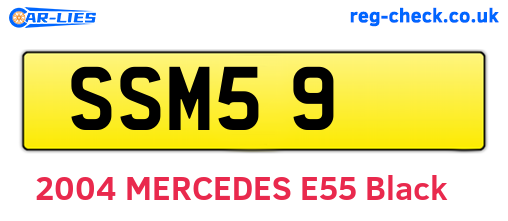 SSM59 are the vehicle registration plates.