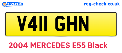 V411GHN are the vehicle registration plates.