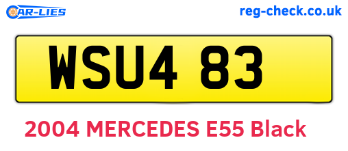 WSU483 are the vehicle registration plates.