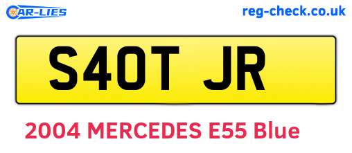 S40TJR are the vehicle registration plates.