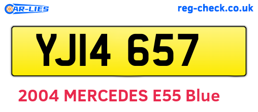YJI4657 are the vehicle registration plates.