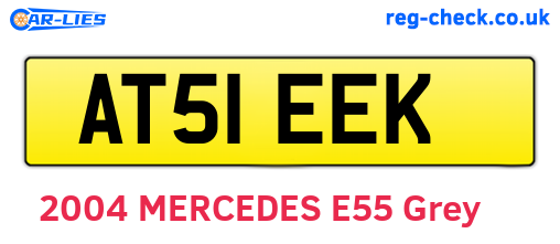 AT51EEK are the vehicle registration plates.