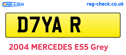 D7YAR are the vehicle registration plates.