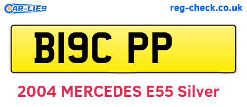 B19CPP are the vehicle registration plates.