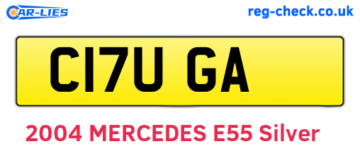 C17UGA are the vehicle registration plates.