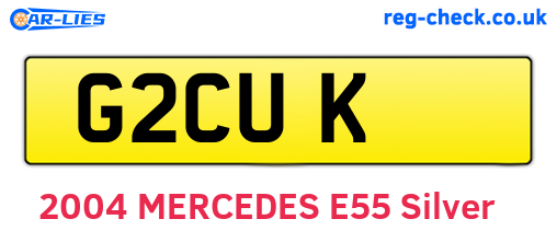 G2CUK are the vehicle registration plates.