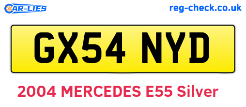 GX54NYD are the vehicle registration plates.