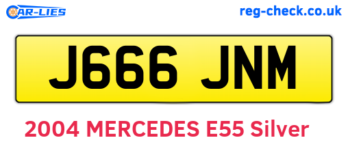 J666JNM are the vehicle registration plates.