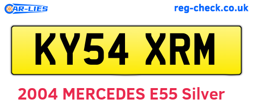 KY54XRM are the vehicle registration plates.