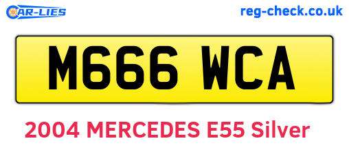 M666WCA are the vehicle registration plates.
