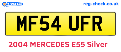 MF54UFR are the vehicle registration plates.