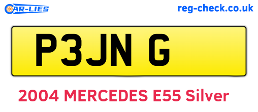 P3JNG are the vehicle registration plates.