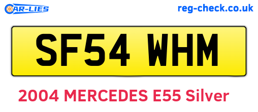 SF54WHM are the vehicle registration plates.