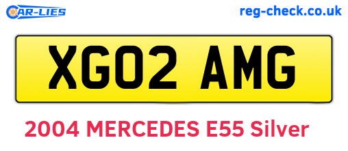 XG02AMG are the vehicle registration plates.