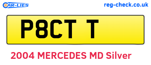 P8CTT are the vehicle registration plates.